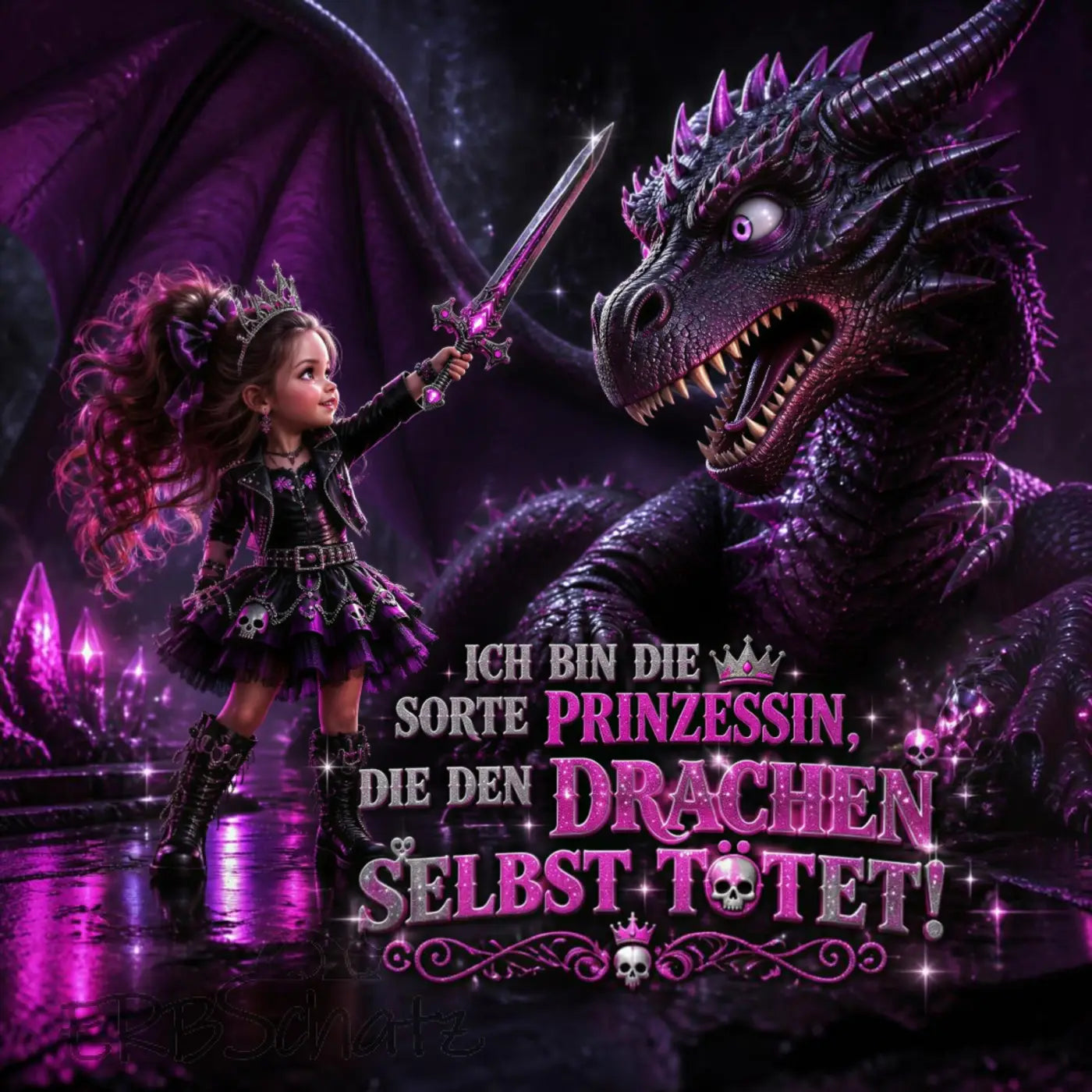 Kunstleder Panel Dragon Princess | Größenauswahl - P15 P20