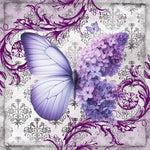 Kunstleder Panel Dream Butterfly Lavender | Größenauswahl