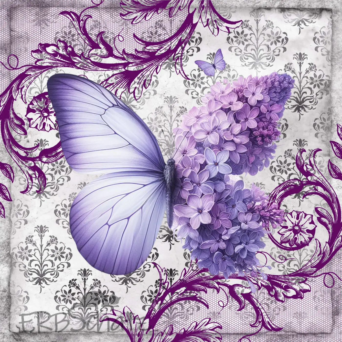 Kunstleder Panel Dream Butterfly Lavender | Größenauswahl