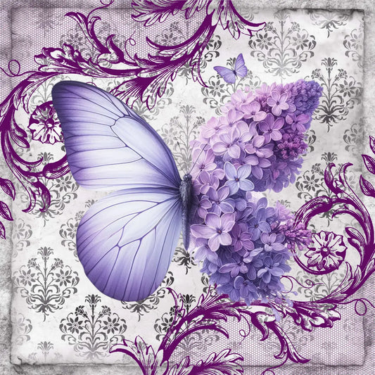 Kunstleder Panel Dream Butterfly Lavender | Größenauswahl