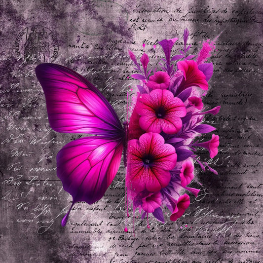 Kunstleder Panel Dream Butterfly Pink | Größenauswahl - P15