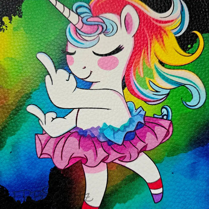 Kunstleder Panel Einhorn Ballerina 25x 25cm - P25