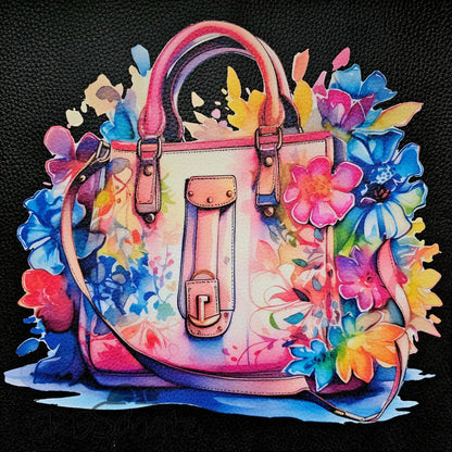 Kunstleder Panel Flower Bag 30x 30cm - Creme - P30
