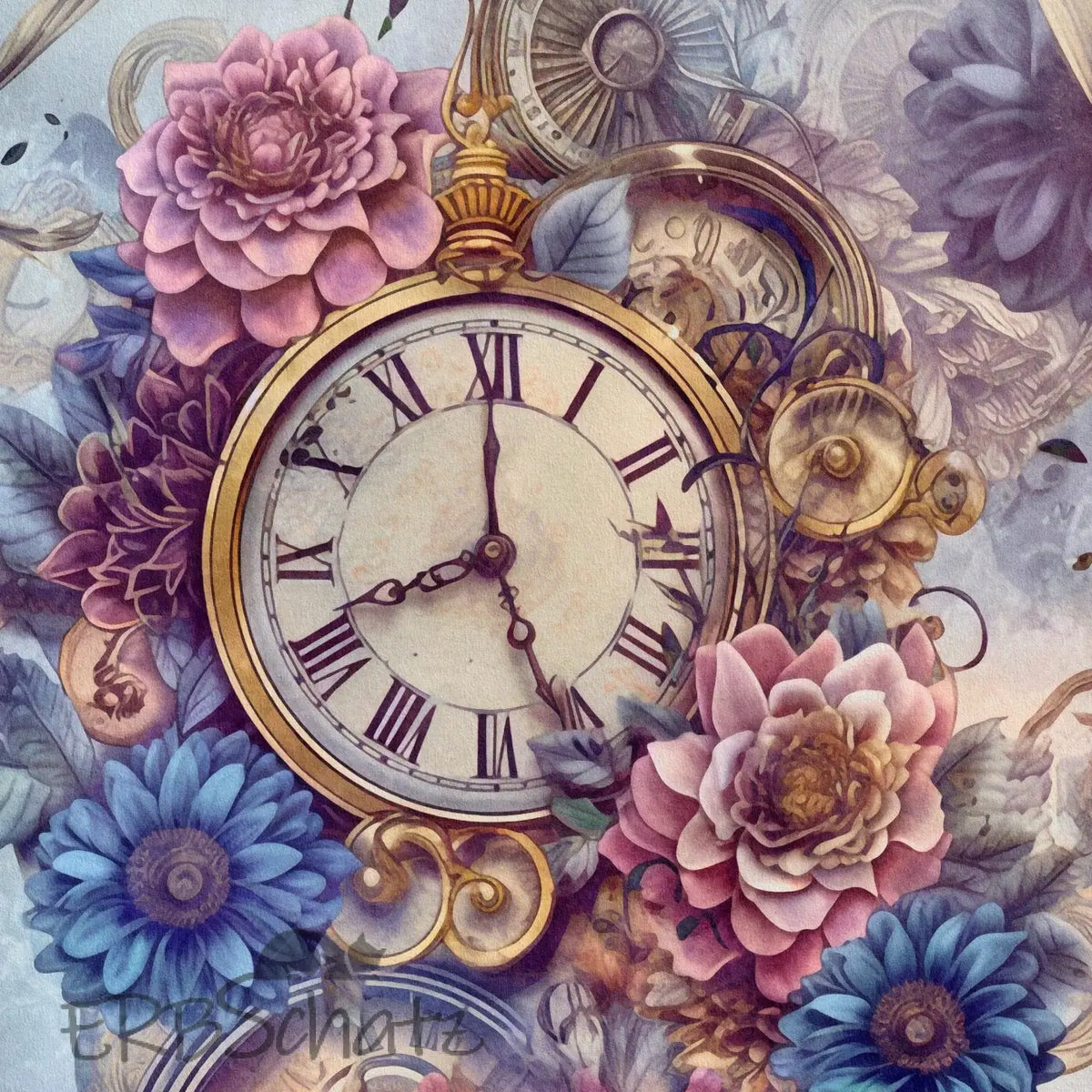 Kunstleder Panel Flower Time | Größenauswahl - P15 P20 P25