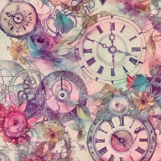Kunstleder Panel Flower Time Rosy | Größenauswahl - P15 P20