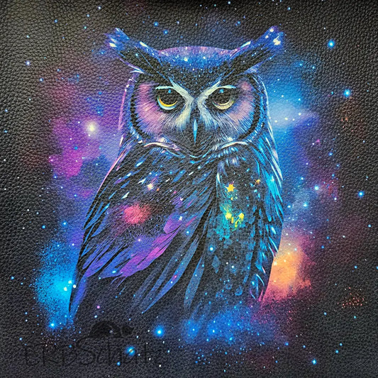 Kunstleder Panel Galaxy Owl 30x 30cm - P30