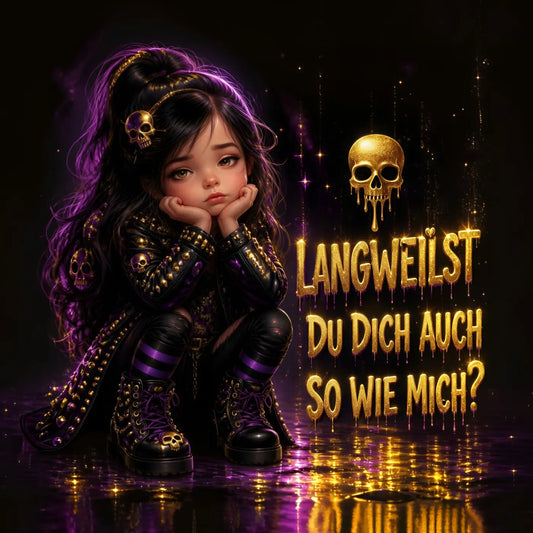 Kunstleder Panel Gelangweiltes Girl | Größenauswahl - P15