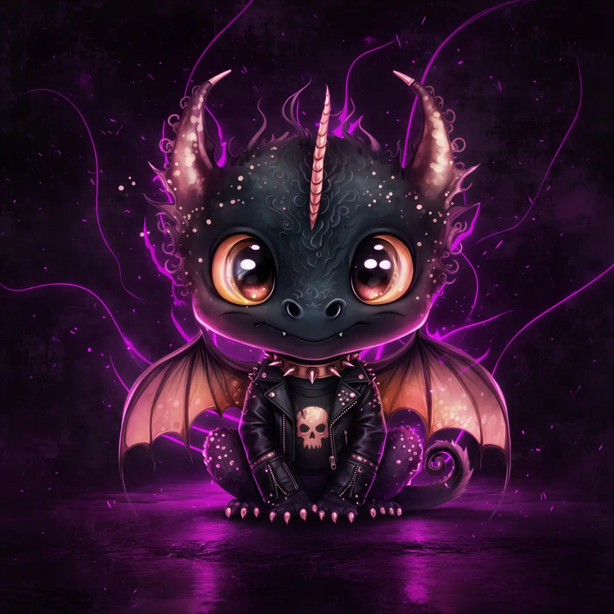Kunstleder Panel Glowy Dragon | Größenauswahl - P15 P20 P25