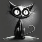 Kunstleder Panel Grey Cat | Größenauswahl - P15 P20 P25 P30