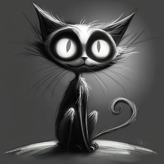 Kunstleder Panel Grey Cat | Größenauswahl - P15 P20 P25 P30