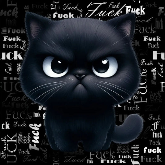 Kunstleder Panel Grumpy Cat F.CK | Größenauswahl - P15 P20