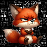 Kunstleder Panel Grumpy Fox F.CK | Größenauswahl - P15 P20