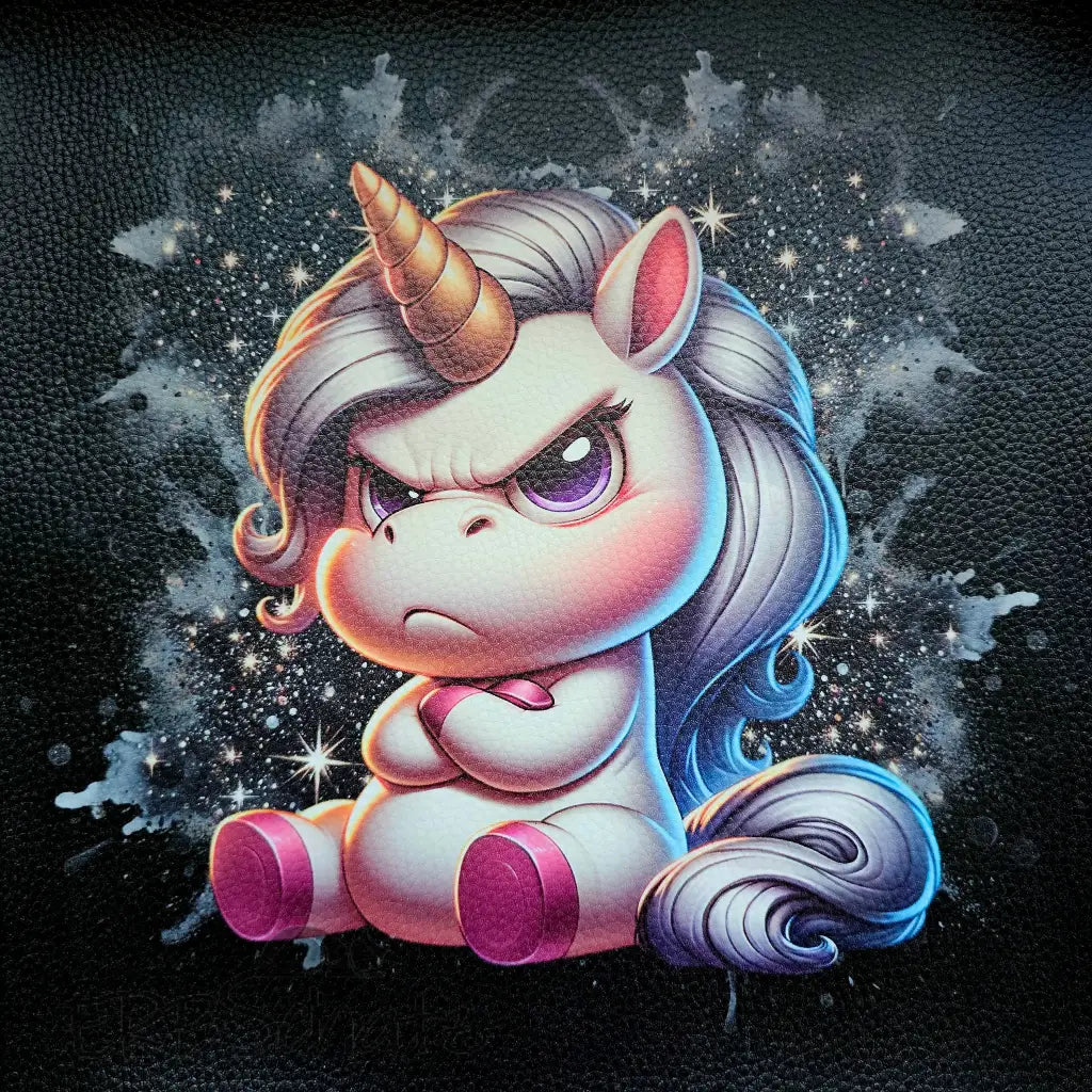 Kunstleder Panel Grumpy Unicorn Collection 30 x30cm - P30