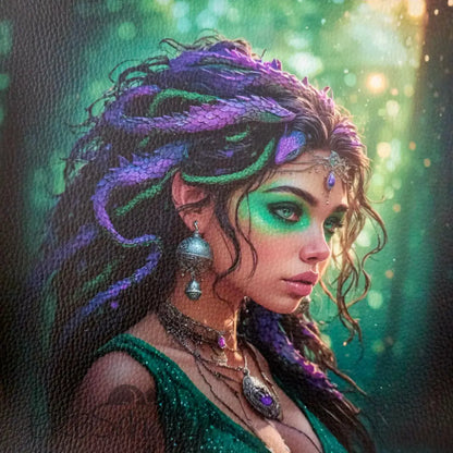 Kunstleder Panel Jungle Girl | 25x 25cm - P25