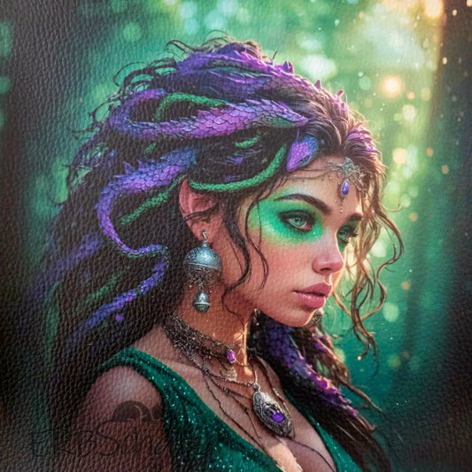 Kunstleder Panel Jungle Girl | 30x 30cm - Jungle Girl 30