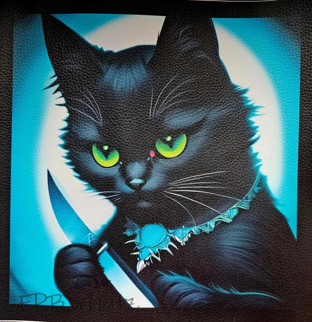 Kunstleder Panel Killer Cat 30x 30cm - P30
