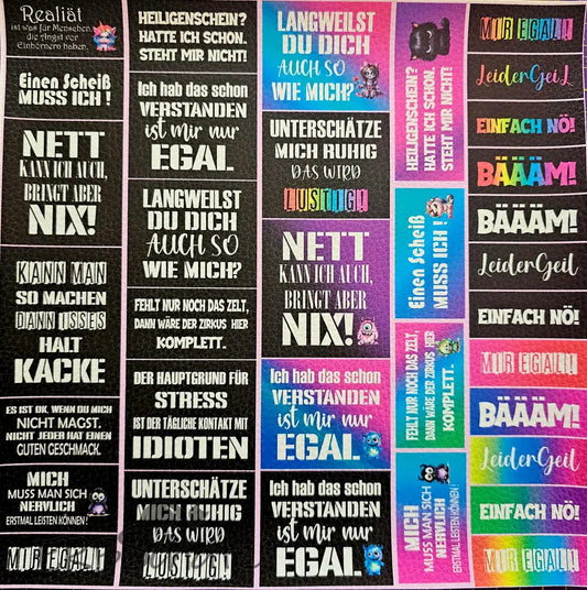 Kunstleder Panel Label-Collection 25x25 cm - P25