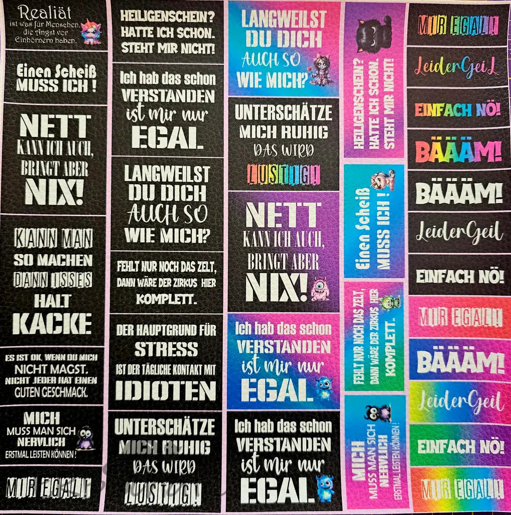 Kunstleder Panel Label-Collection 25x25 cm - P25