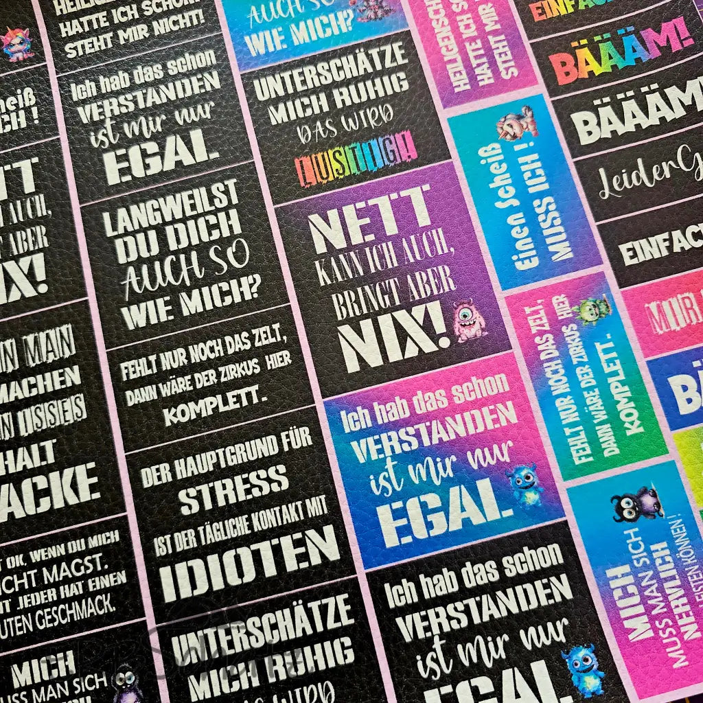 Kunstleder Panel Label-Collection 25x25 cm - Label