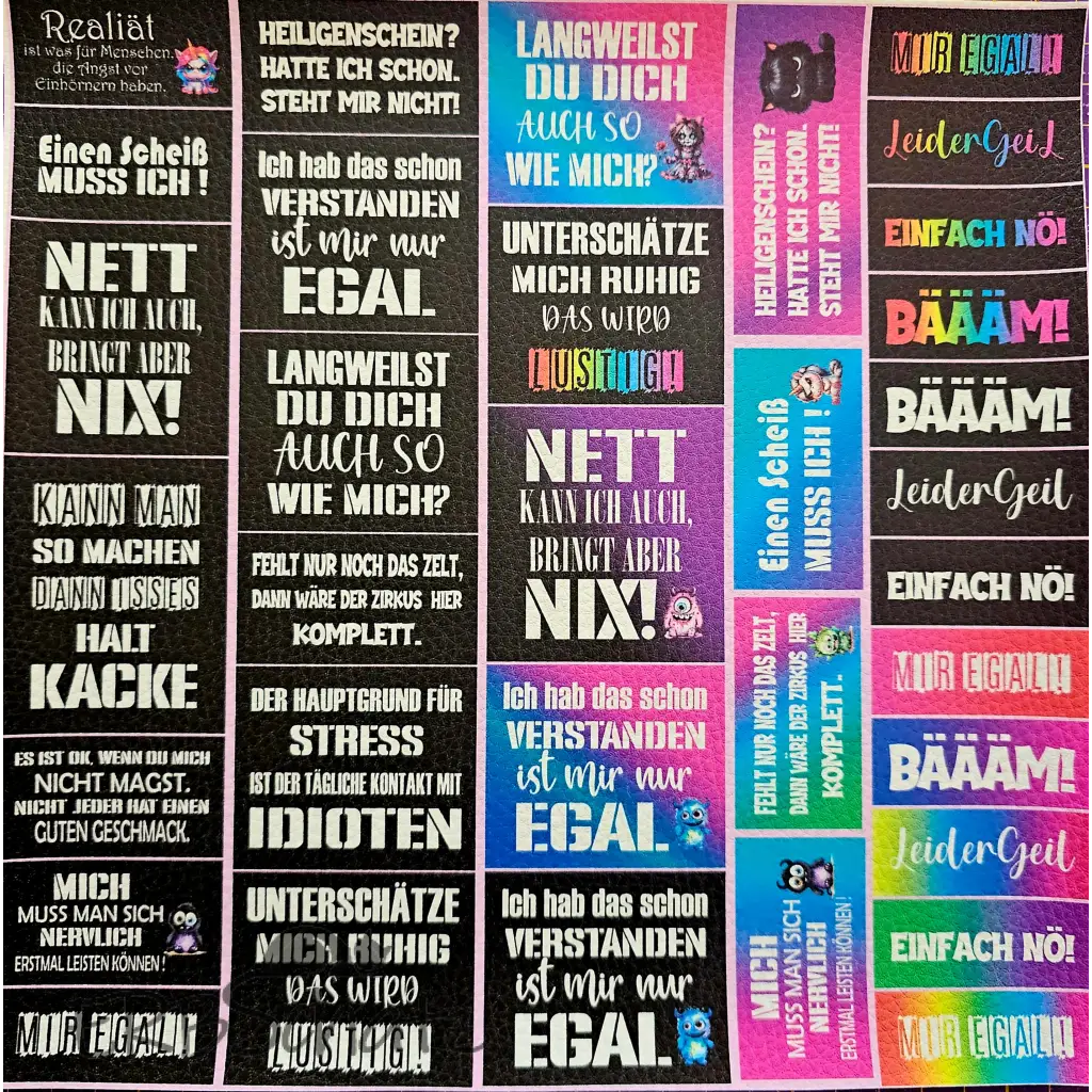 Kunstleder Panel Label-Collection 25x25 cm - Label