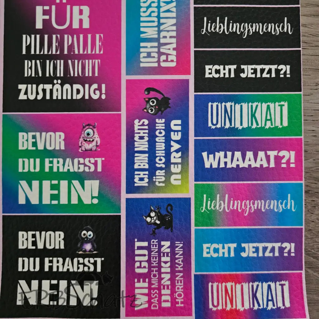 Kunstleder Panel Label-Collection Edition2 25x25 cm - Label