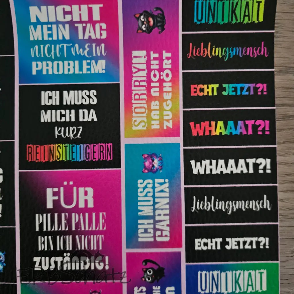 Kunstleder Panel Label-Collection Edition2 25x25 cm - Label