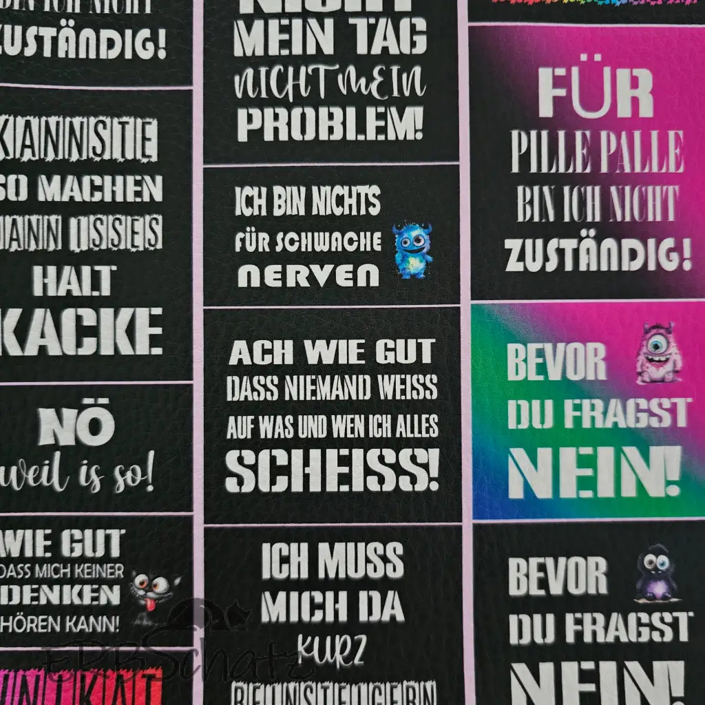 Kunstleder Panel Label-Collection Edition2 25x25 cm - Label