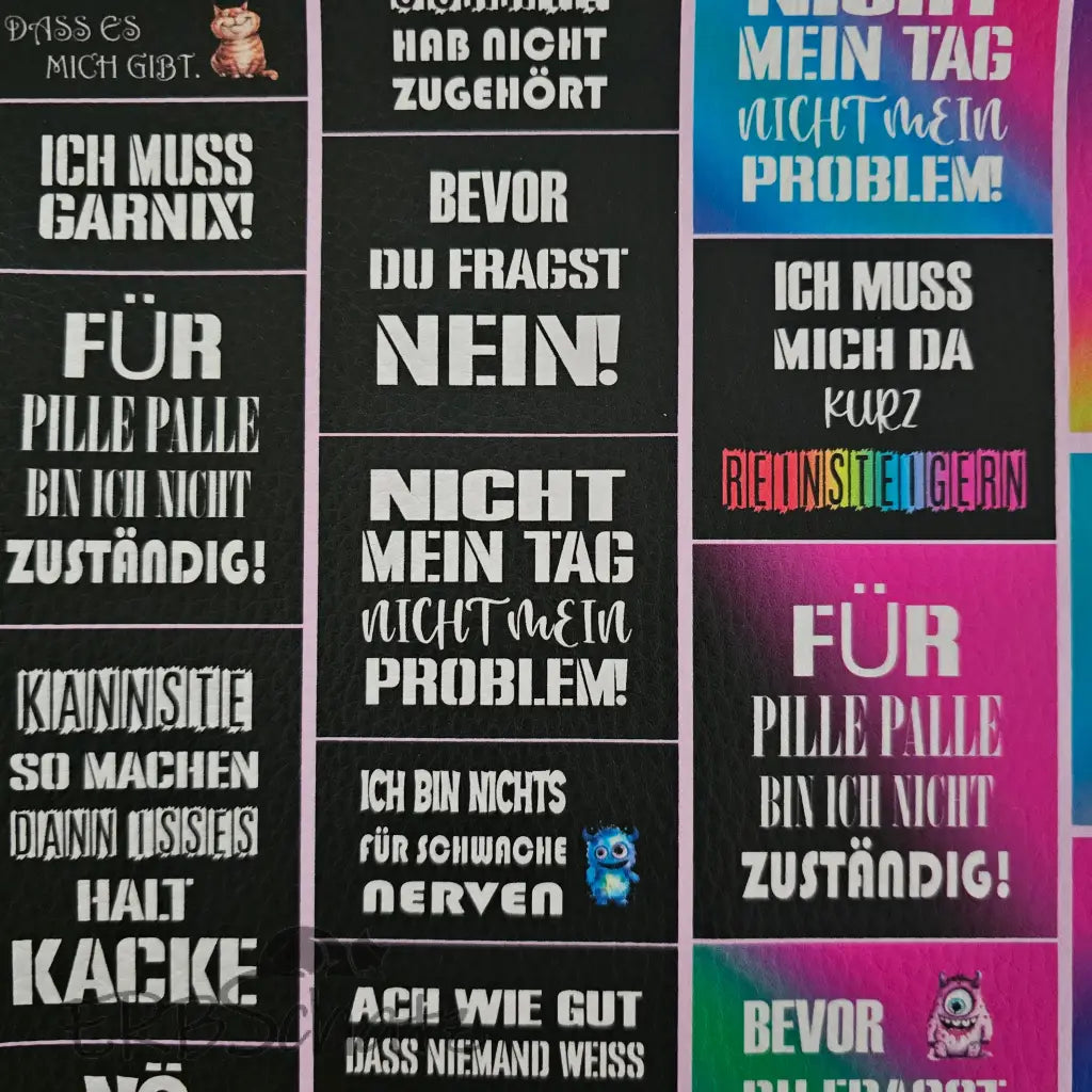 Kunstleder Panel Label-Collection Edition2 25x25 cm - P25