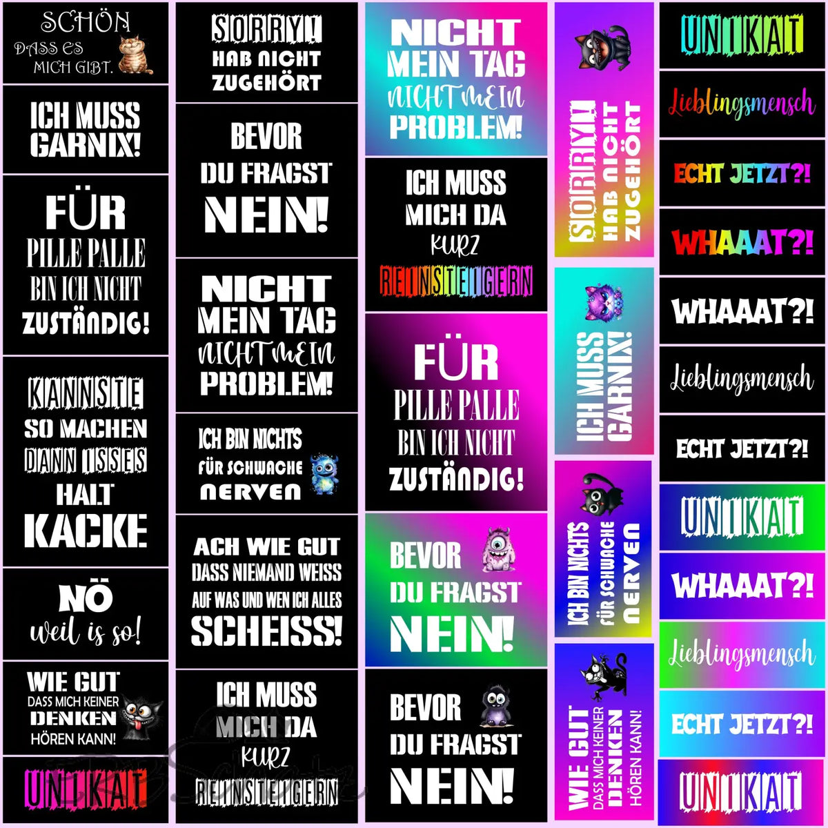 Kunstleder Panel Label Sprüche Edition 2 - P25