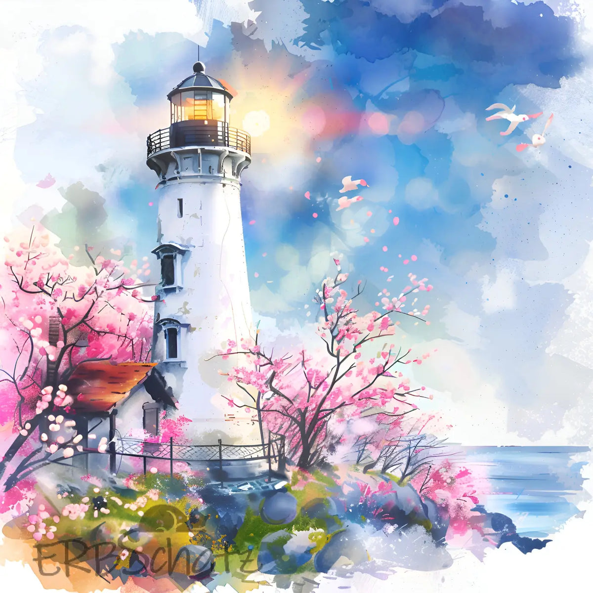 Kunstleder Panel Leuchtturm Blossom | Größenauswahl - P15