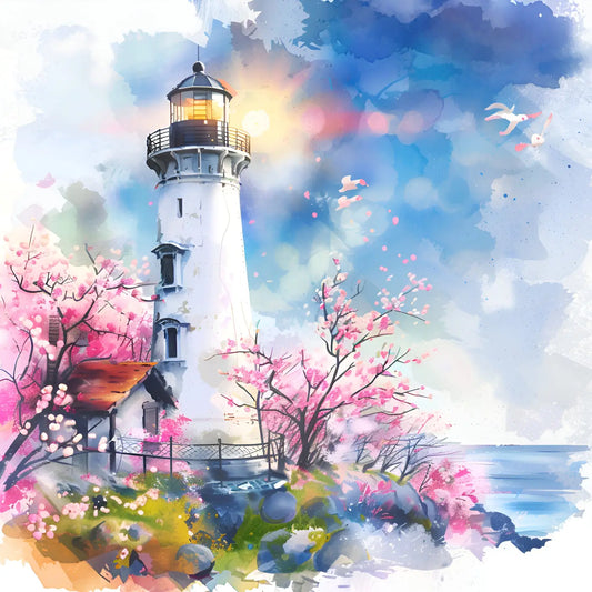 Kunstleder Panel Leuchtturm Blossom | Größenauswahl - P15