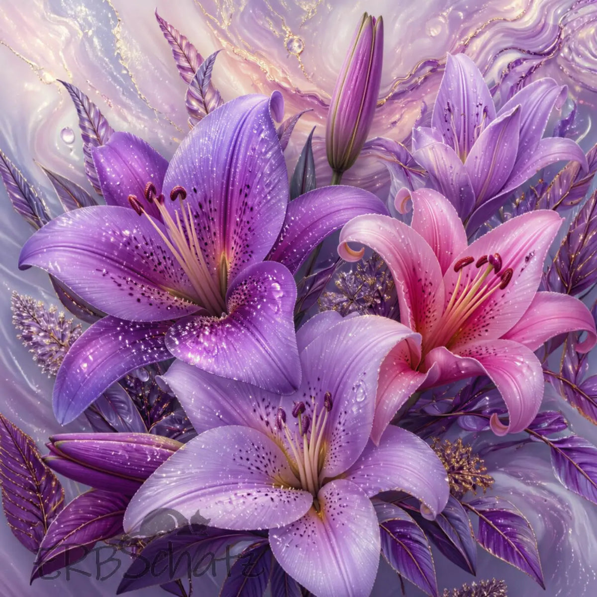 Kunstleder Panel Lilac Lilly| Größenauswahl - P15 P20 P25