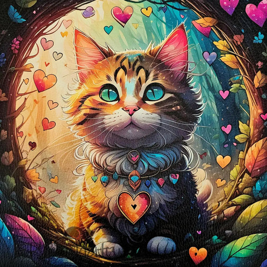 Kunstleder Panel LovingCat 30x 30cm - Loving Cat - P30