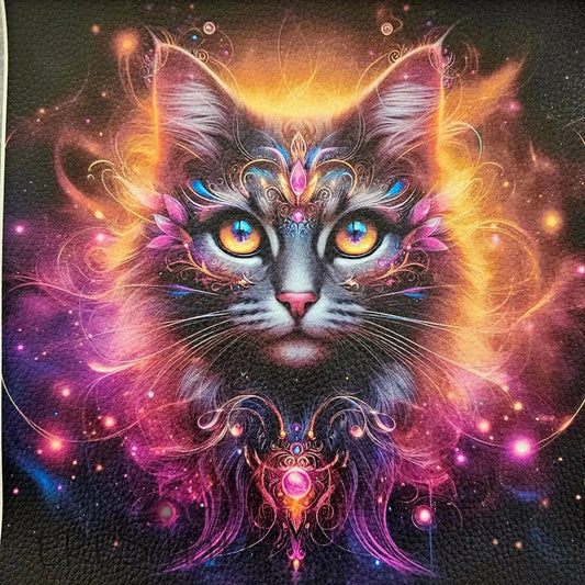 Kunstleder Panel Magic Cat | 15x 15cm - Magic Cat 15 - P15
