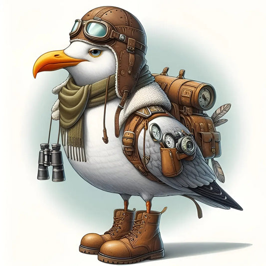 Kunstleder Panel Möwe Pilot White | Größenauswahl - P15 P20