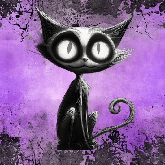 Kunstleder Panel Purple Cat | Größenauswahl - P15 P20 P25