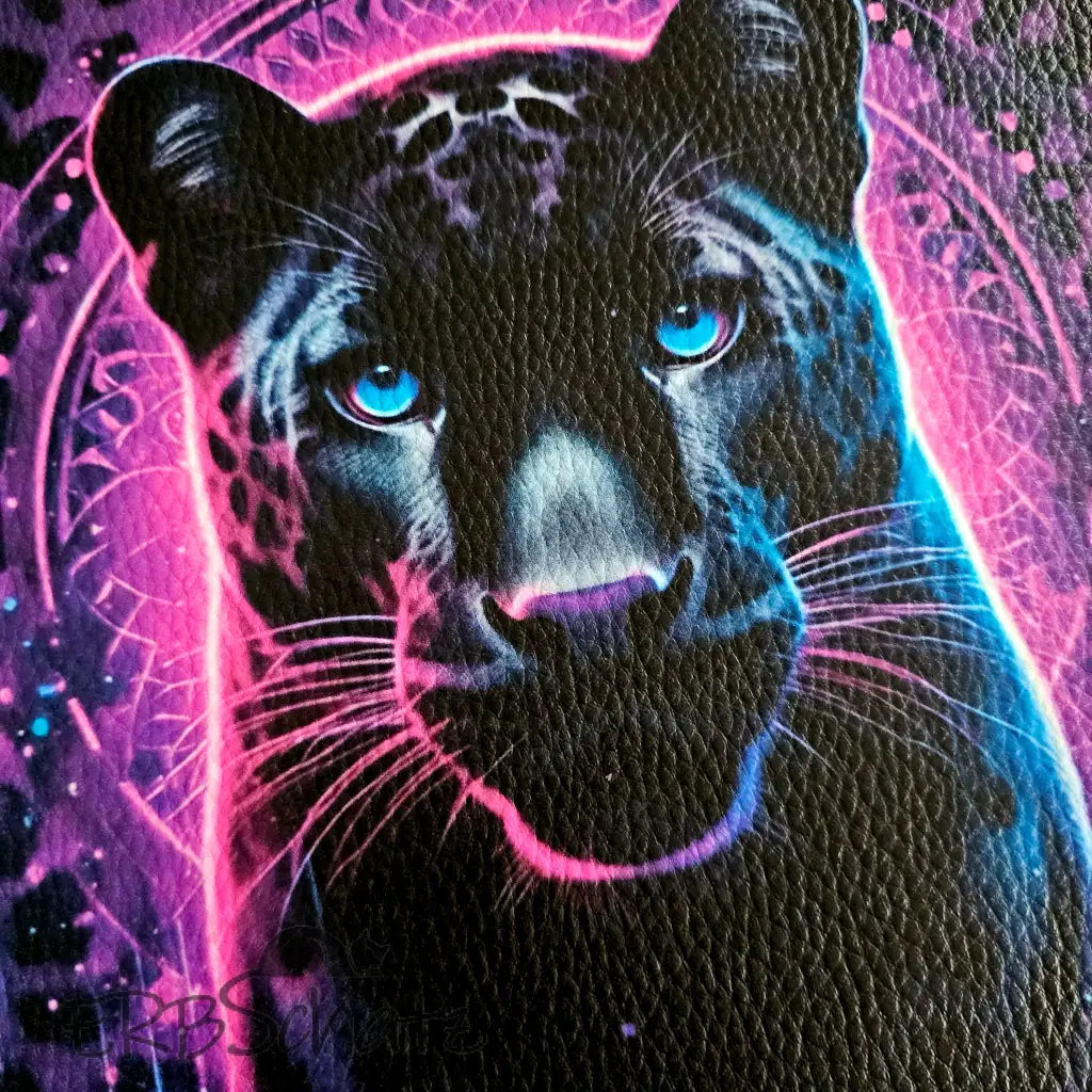 Kunstleder Panel Purple Panther | 15x 15cm P15