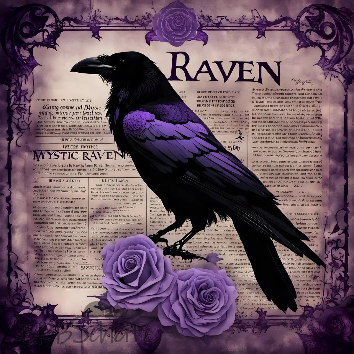 Kunstleder Panel Purple Raven | Größenauswahl - P15 P20 P25