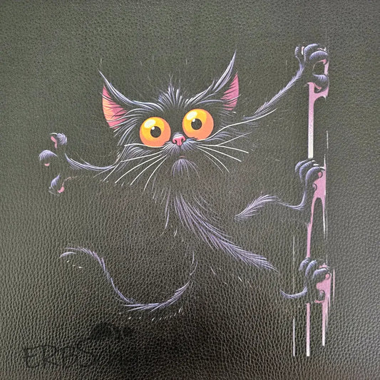 Kunstleder Panel Scratchy Cat 30x 30cm - P30