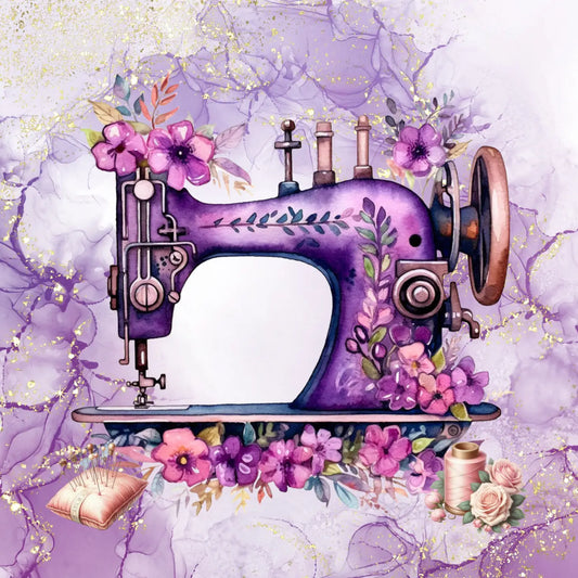 Kunstleder Panel Sewingmachine Purple | Größenauswahl - P15