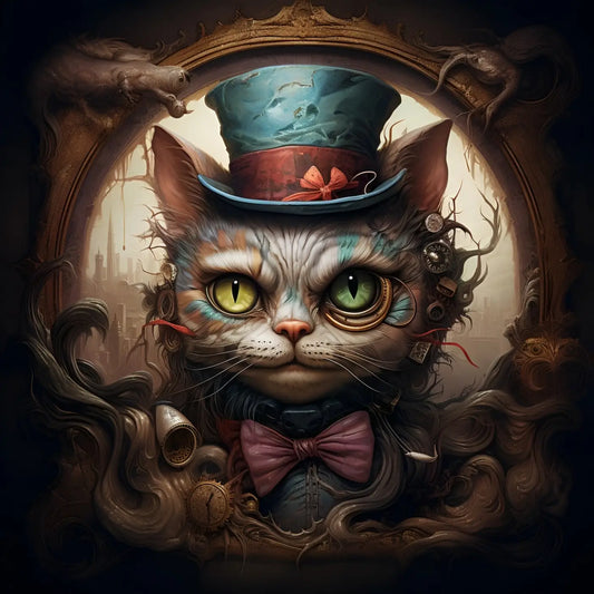 Kunstleder Panel Steampunk Grincat | Größenauswahl - P15