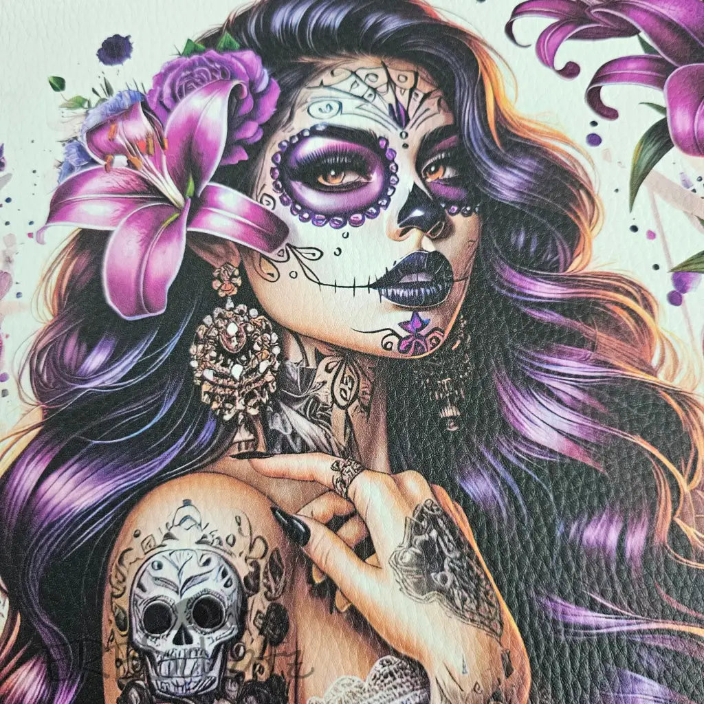 Kunstleder Panel TattooFlower Girl Coll. 25x 25cm - P25