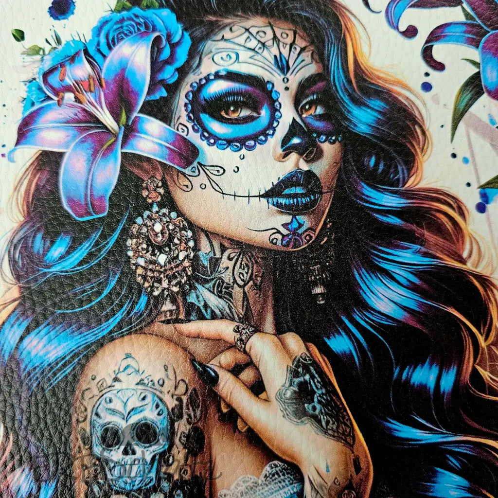 Kunstleder Panel TattooFlower Girl Coll. 25x 25cm - P25
