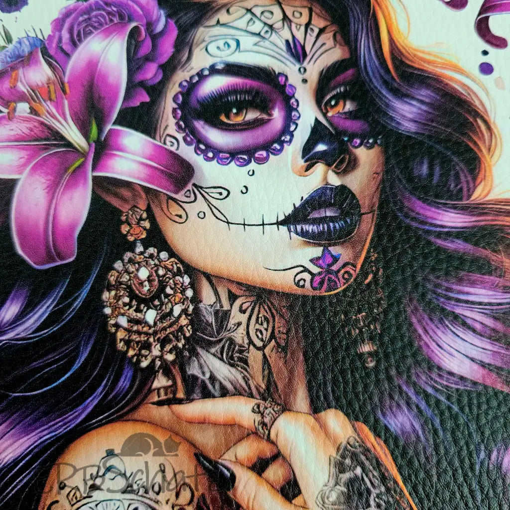 Kunstleder Panel TattooFlower Girl Coll. 25x 25cm - P25