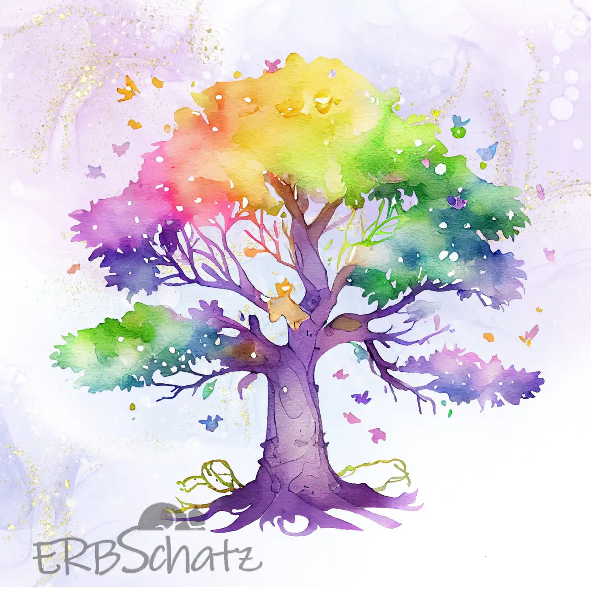 Kunstleder Panel Watercolour Lifetree | Größenauswahl - P15