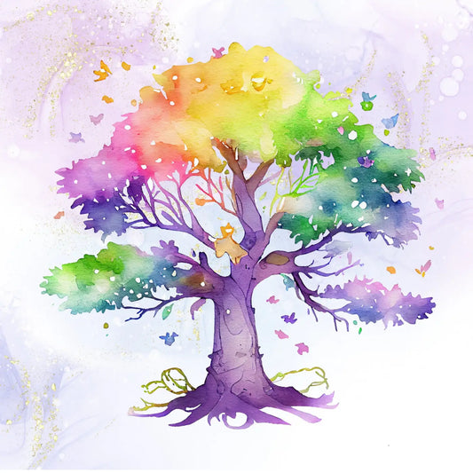 Kunstleder Panel Watercolour Lifetree | Größenauswahl - P15
