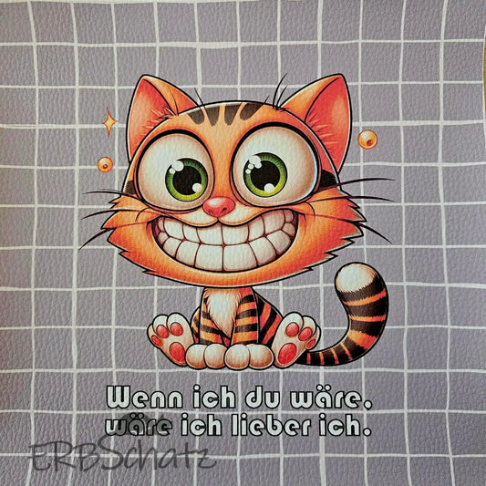 Kunstleder Panel ’Wenn ich du wäre’ | 25x 25cm - ’Wenn