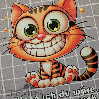 Kunstleder Panel ’Wenn ich du wäre’ | 15 x 15cm - ’Wenn