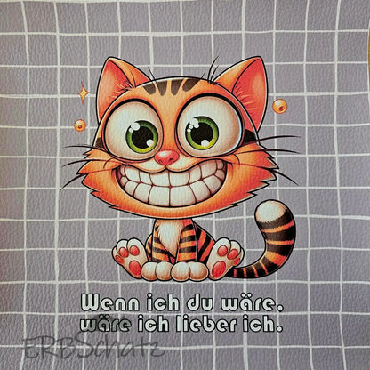 Kunstleder Panel ’Wenn ich du wäre’ | 15 x 15cm - P15