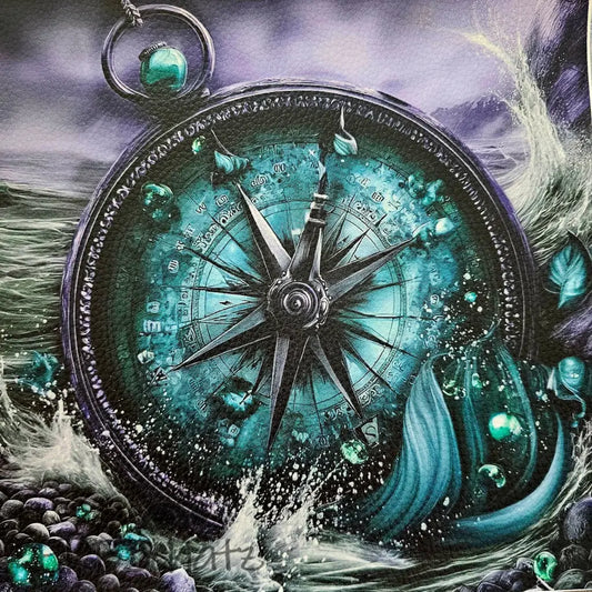Kunstleder Panel Wild Ocean | 15x 15cm - P15